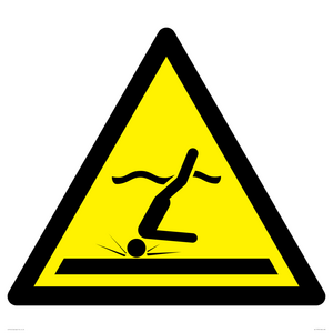 W048 Warning: Shallow water (diving)